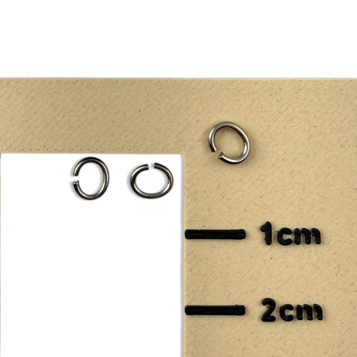 Titanium Oval Jump Rings, Medium 7-Pack, Hypoallergenic Open Findings