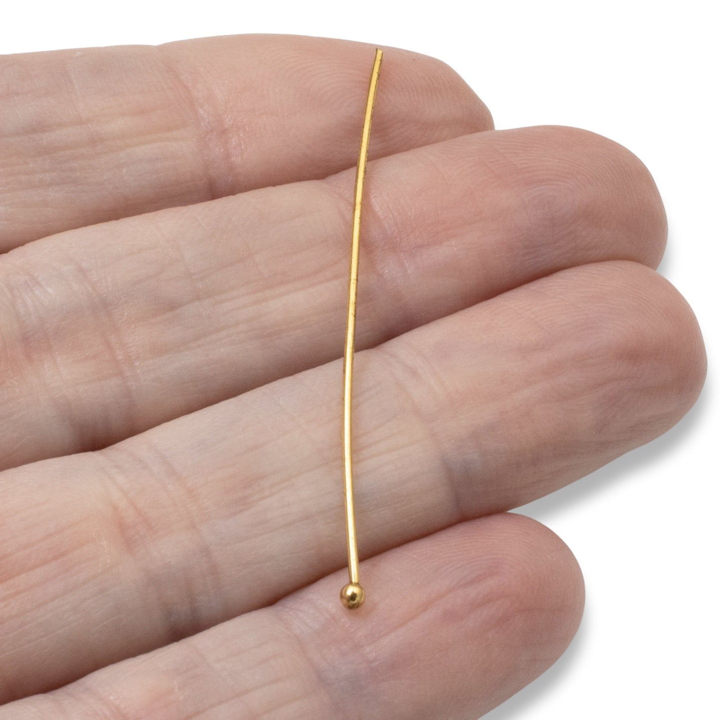 Antique Gold 2" Ball Head Pins 20 Gauge, 20-Pack Premium Jewelry Supplies