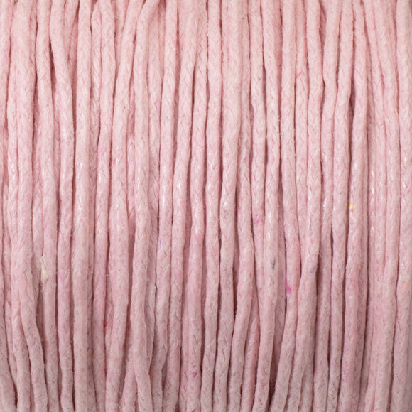 Light Pink 1mm Waxed Cotton Cord - 25 Meters - Jewelry and Craft String