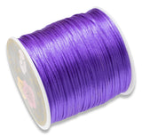 Purple 1mm Satin Nylon Cord, 60 Meters, Jewelry Making and Macrame String