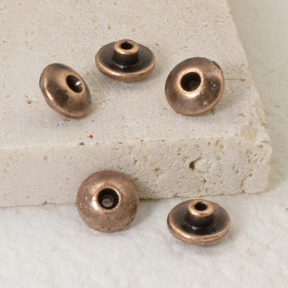 Copper BeadAligners 50-Pack: Classic Stabilizers for Lampwork Large Hole Beads