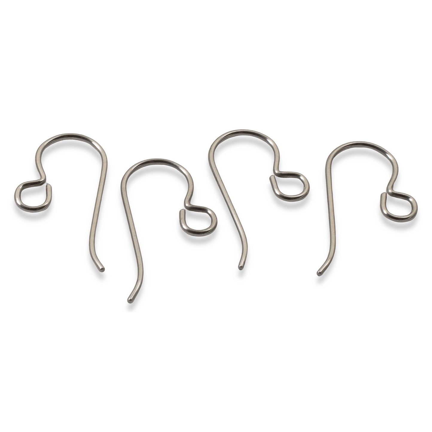 Niobium Earring Kit Gray, Complete Findings for 2 Pairs, Just Add Beads, Hypoallergenic Jewelry Making