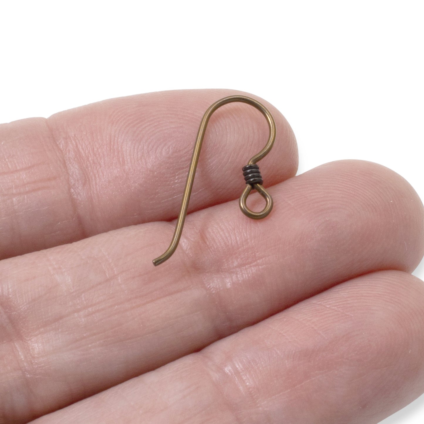 10 Bronze Niobium Ear Wires + Black Coil Accent - Hypoallergenic Hooks