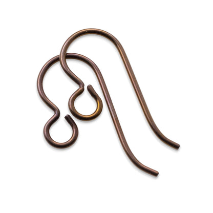 50-Pack Bronze Niobium Ear Wires, Professional Jewelry Supply, Hypoallergenic