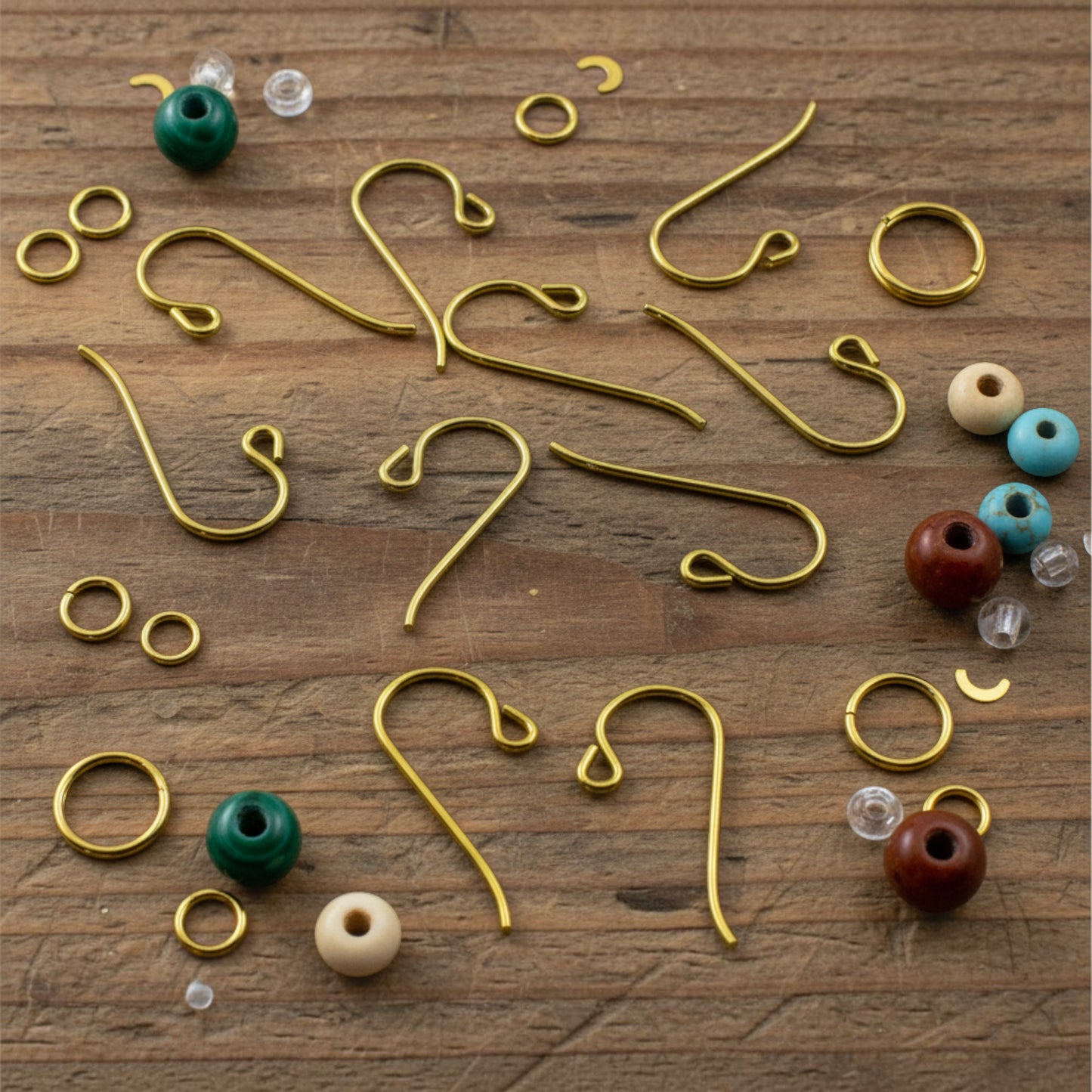 Yellow Niobium Small Loop Ear Wires: Hypoallergenic French Hook, 10-Pack