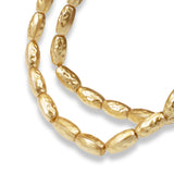 Gold Czech Glass Pearl Beads - Baroque Oval Pearls - Ideal for Bridal Jewelry