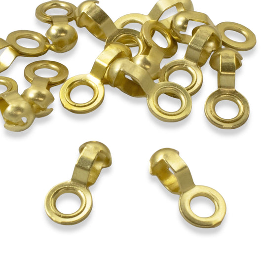 Brass Ball Chain #6 Lamp/Fan Pull Loop Connectors, 50-Pack "A" Couplings