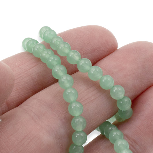 4mm Green Aventurine Round Stone Beads - Tiny Stone Beads for Jewelry Design