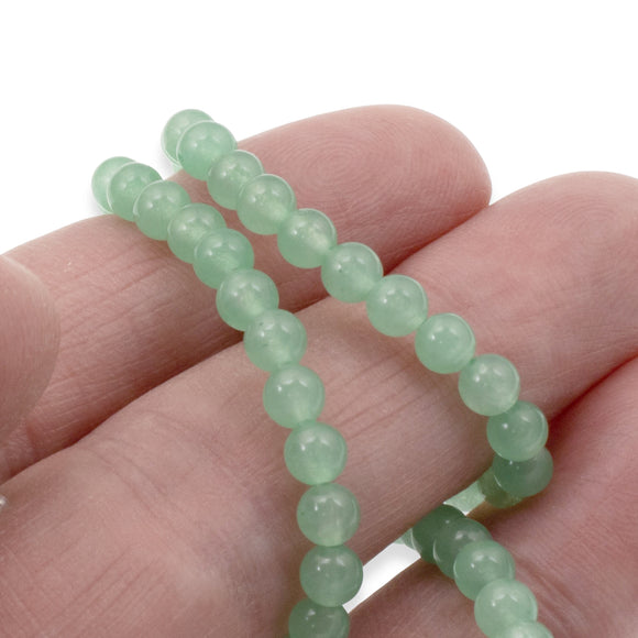4mm Green Aventurine Round Stone Beads, 90 Pcs/Strand