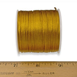 Goldenrod Satin Nylon Cord - 1mm Smooth String - 30 Meter Spool - DIY Jewelry Cord