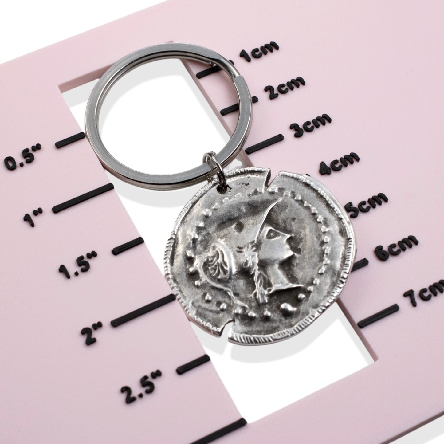 Athena Coin Keychain: Greek Goddess Wisdom Symbol, Achievement Gift