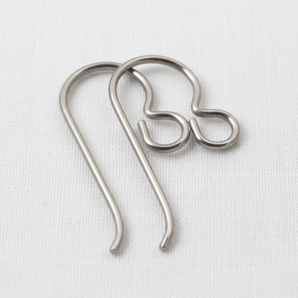 Titanium Ear Wires 50-Pack, Hypoallergenic Earring Hooks USA Made Sensitive Ears