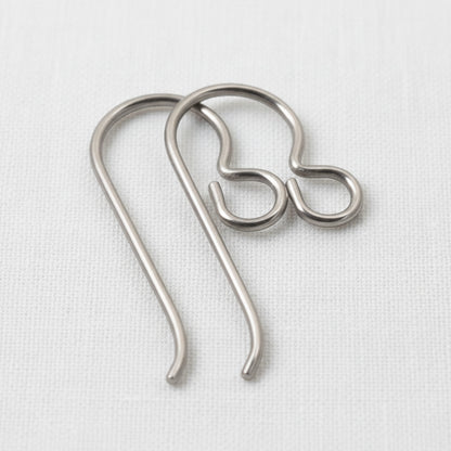 Titanium Ear Wires 50-Pack, Hypoallergenic Earring Hooks USA Made Sensitive Ears