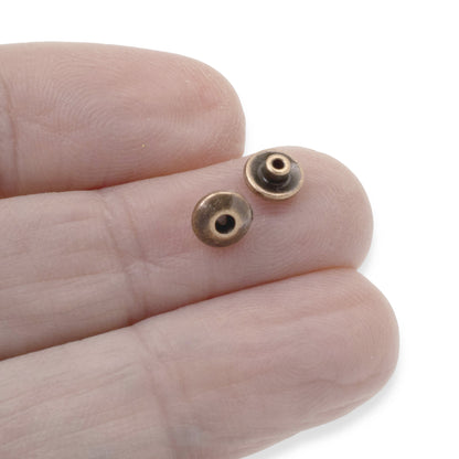 10 Copper Classic 6mm BeadAligner + 2mm Peg, Large Hole Bead Stabilizers