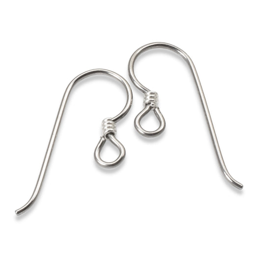 Elegant Gray Niobium Ear Wires + Sterling Silver Coil Accent, Premium 10-Pack