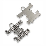 10 Support The Troops Charms - Metal Pendants - Patriotic Craft Supplies - Military Family Gifts