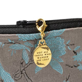 Wanderlust Redwood Tree Clip-on Bag Charm - Adventure Quote - Unique Travel Gift