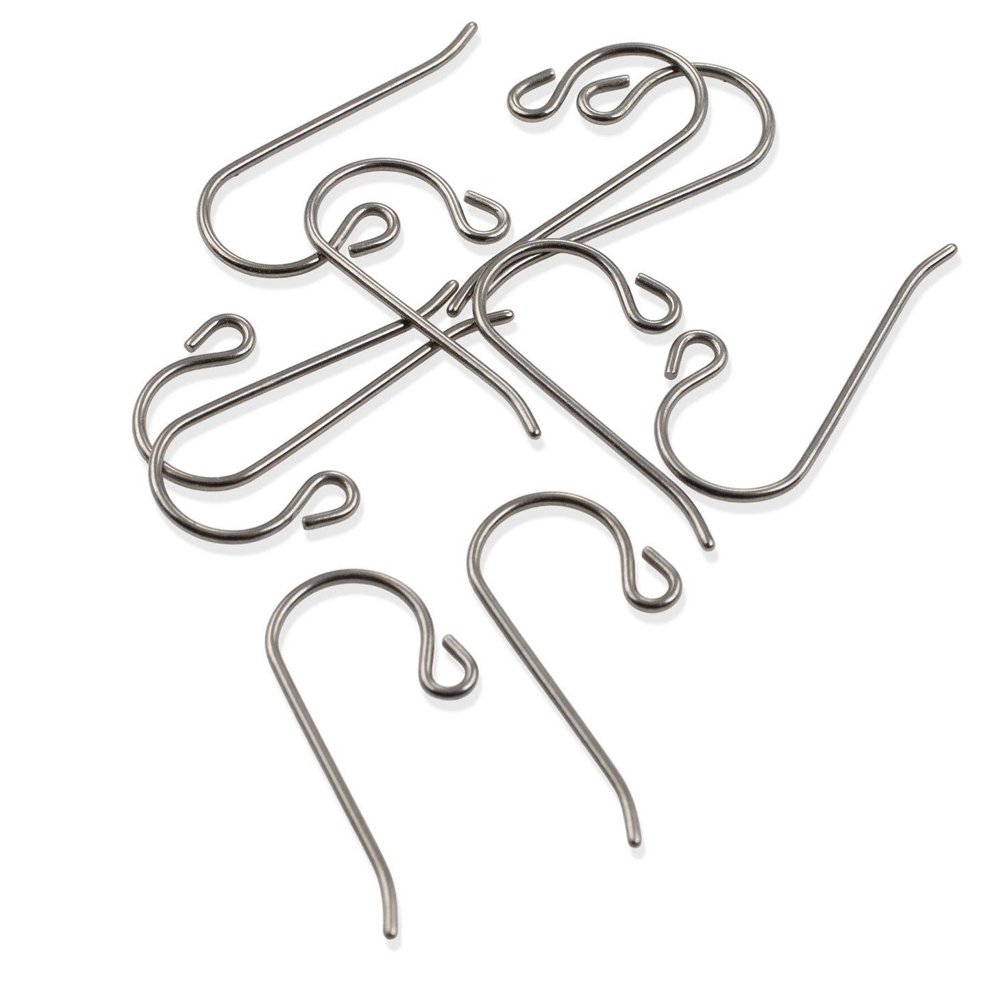 Titanium Small Loop Ear Wires 50-Pack, Hypoallergenic Earring Hooks USA Made