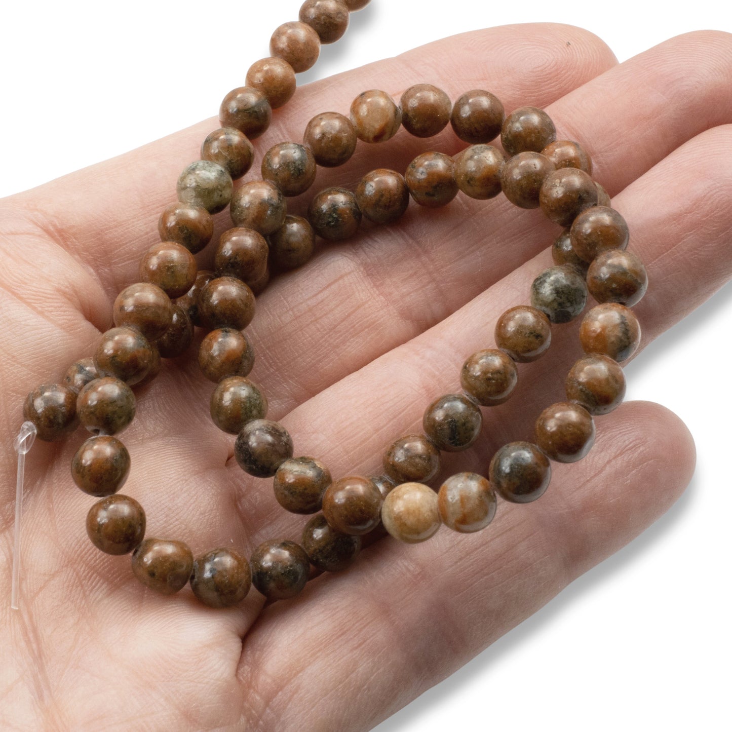 Brazil Agate Beads: 6mm Round Reddish Brown Gemstone Strand Natural Stone Jewelry Making Supplies 60pcs