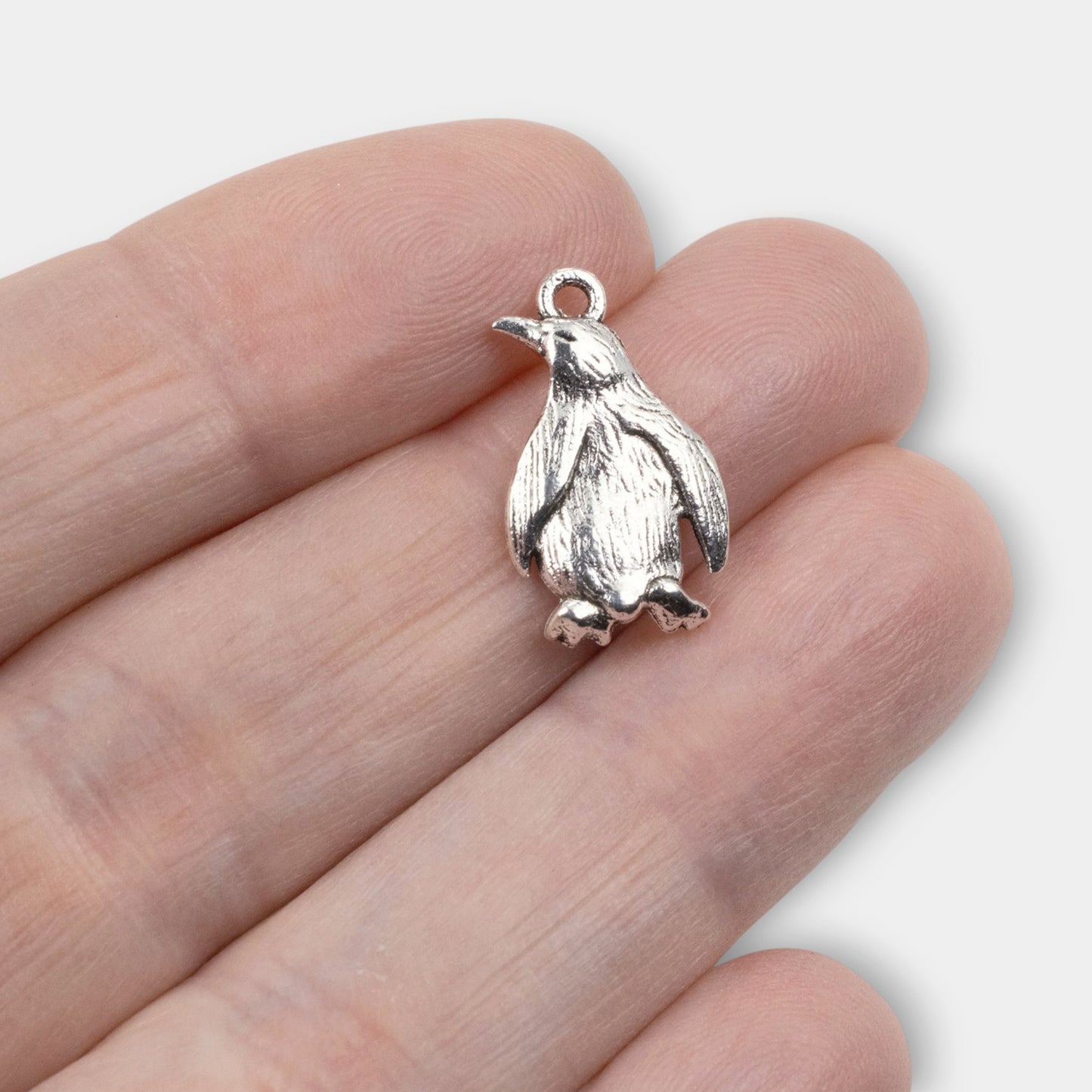 Penguin Charms 10-Pack Silver Metal Pendants Wildlife Animal Lover Accessories