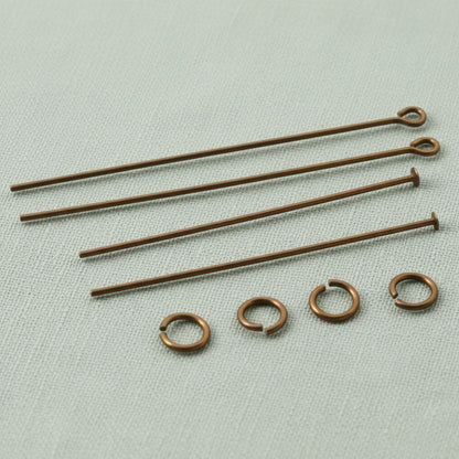 Niobium Earring Kit: Bronze Hypoallergenic Complete Findings 2 Pairs Sensitive Ears USA Made
