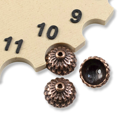 Antique Copper Acorn Bead Caps, 20-Pack Fall Autumn Findings for Jewelry Making