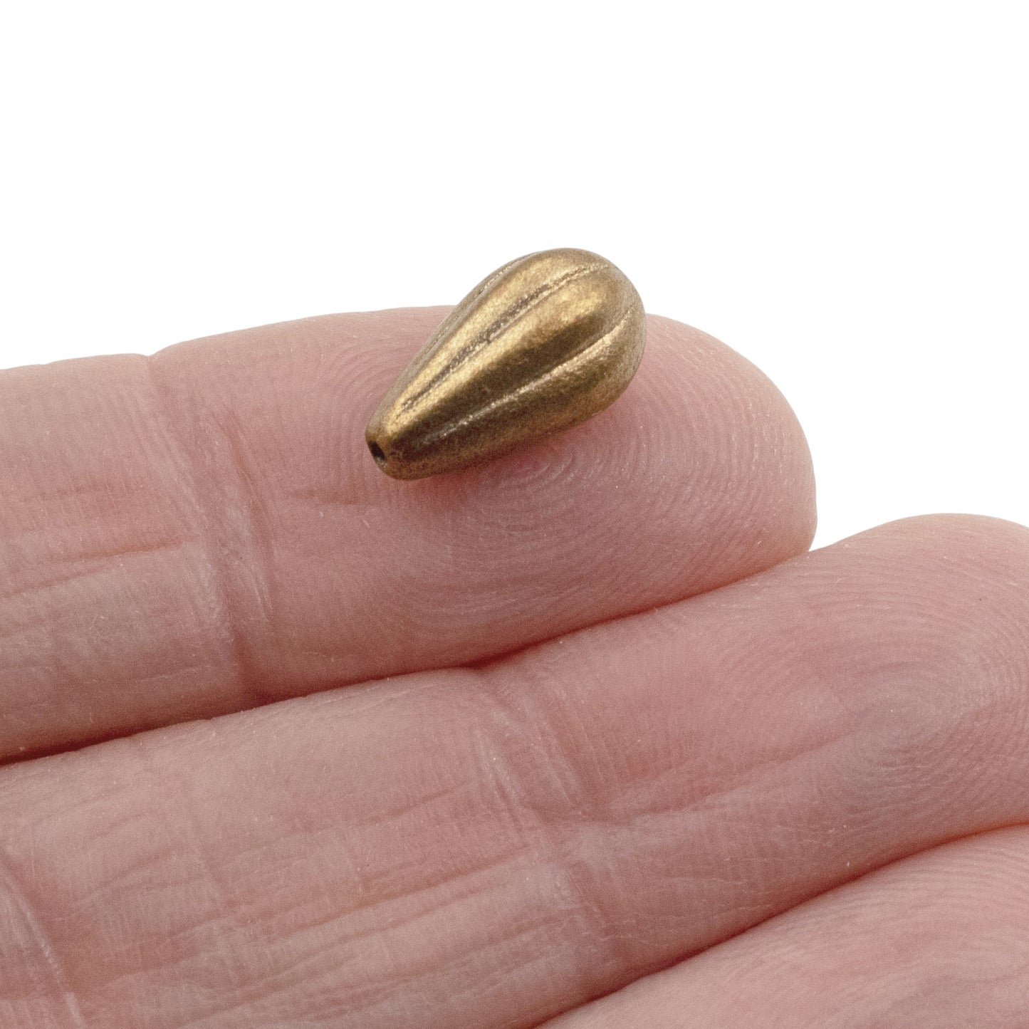 Metallic Rainbow Mix Teardrop Beads: Czech Glass Raven's Journey 13x8mm 8-Pack Gold Bronze Rose Artisan Variety