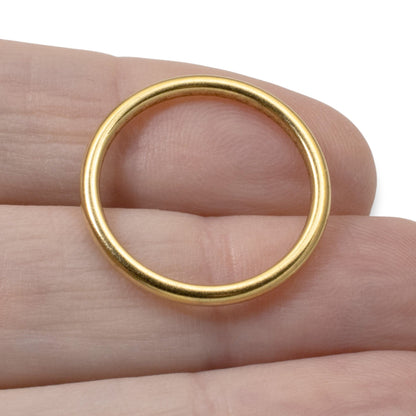 Open Frame Hoop 24k Gold Plated: 25mm Charm Holders 2-Pack Nunn Design USA