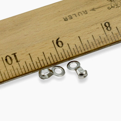 Stainless Steel #6 Ball Chain Fan Pull Connectors, 10-Pack Silver Loop Couplings for DIY Lamp & Ceiling Projects