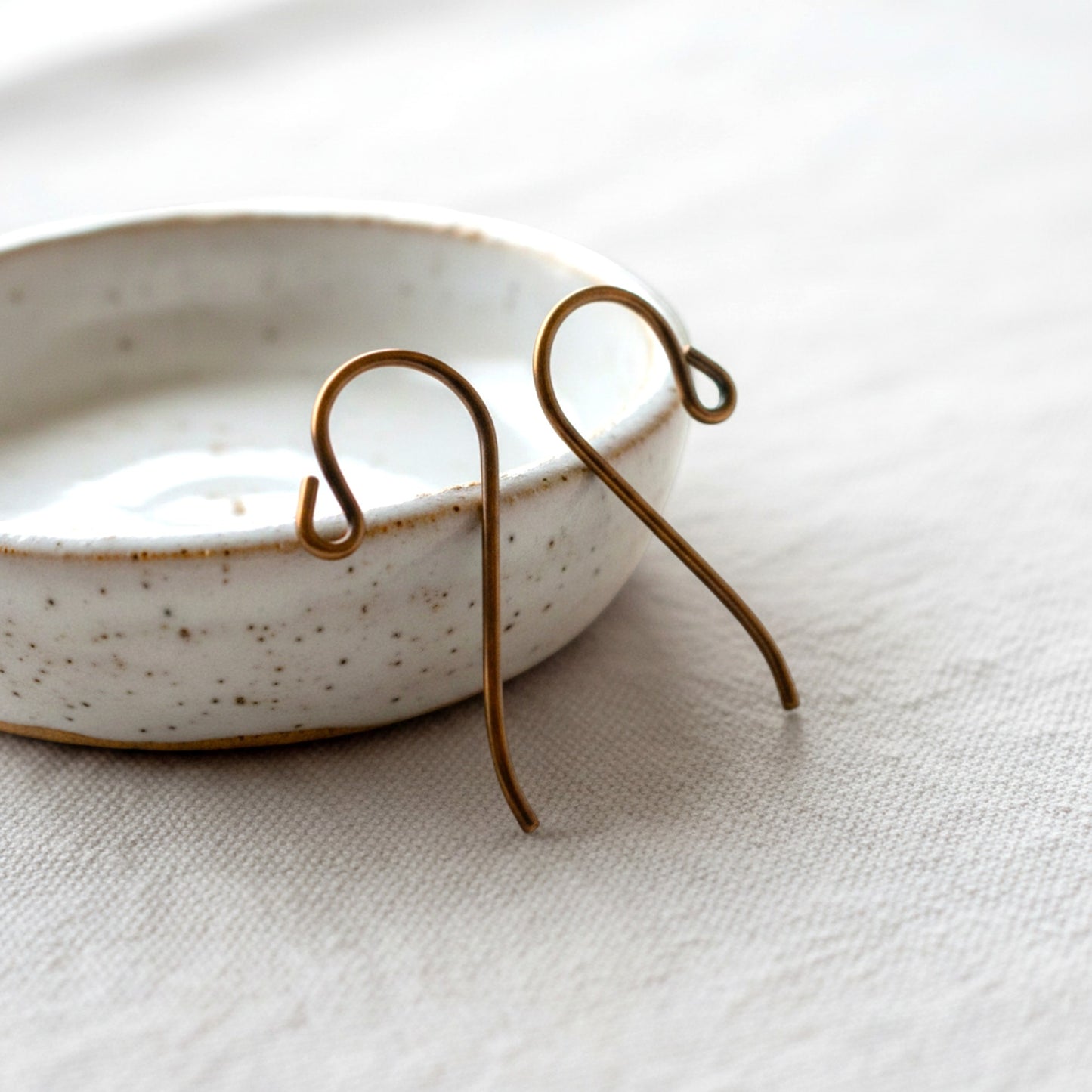 10-Pack Bronze Niobium Small Loop Ear Wires: Hypoallergenic French Hook 20 Gauge