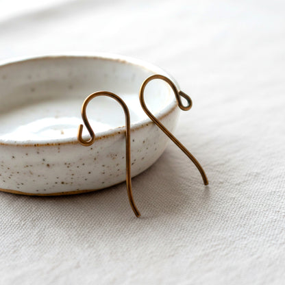 10-Pack Bronze Niobium Small Loop Ear Wires: Hypoallergenic French Hook 20 Gauge