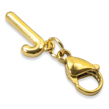 Gold Christmas Stocking Clip-On Charm, Holiday Bracelet Charm, Festive Accessory