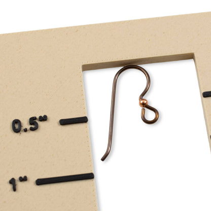 10 Bronze Niobium Ear Wires + Copper Bead Accent - Hypoallergenic Earring Hooks