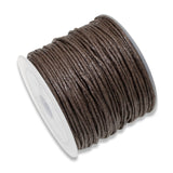 Brown 1mm Waxed Cotton Cord - 25 Meters - Jewelry and Craft String