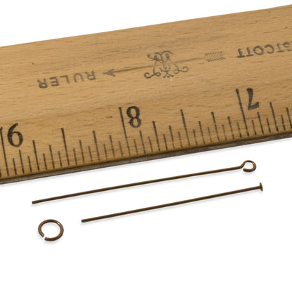 Niobium Earring Kit: Bronze Hypoallergenic Complete Findings 2 Pairs Sensitive Ears USA Made