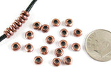 25 Copper 5mm Nugget Spacer Beads + 2mm Hole for Leather Crafting, TierraCast