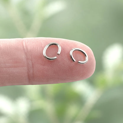 Titanium Oval Jump Rings, Large 3-Pack, Hypoallergenic Open Findings