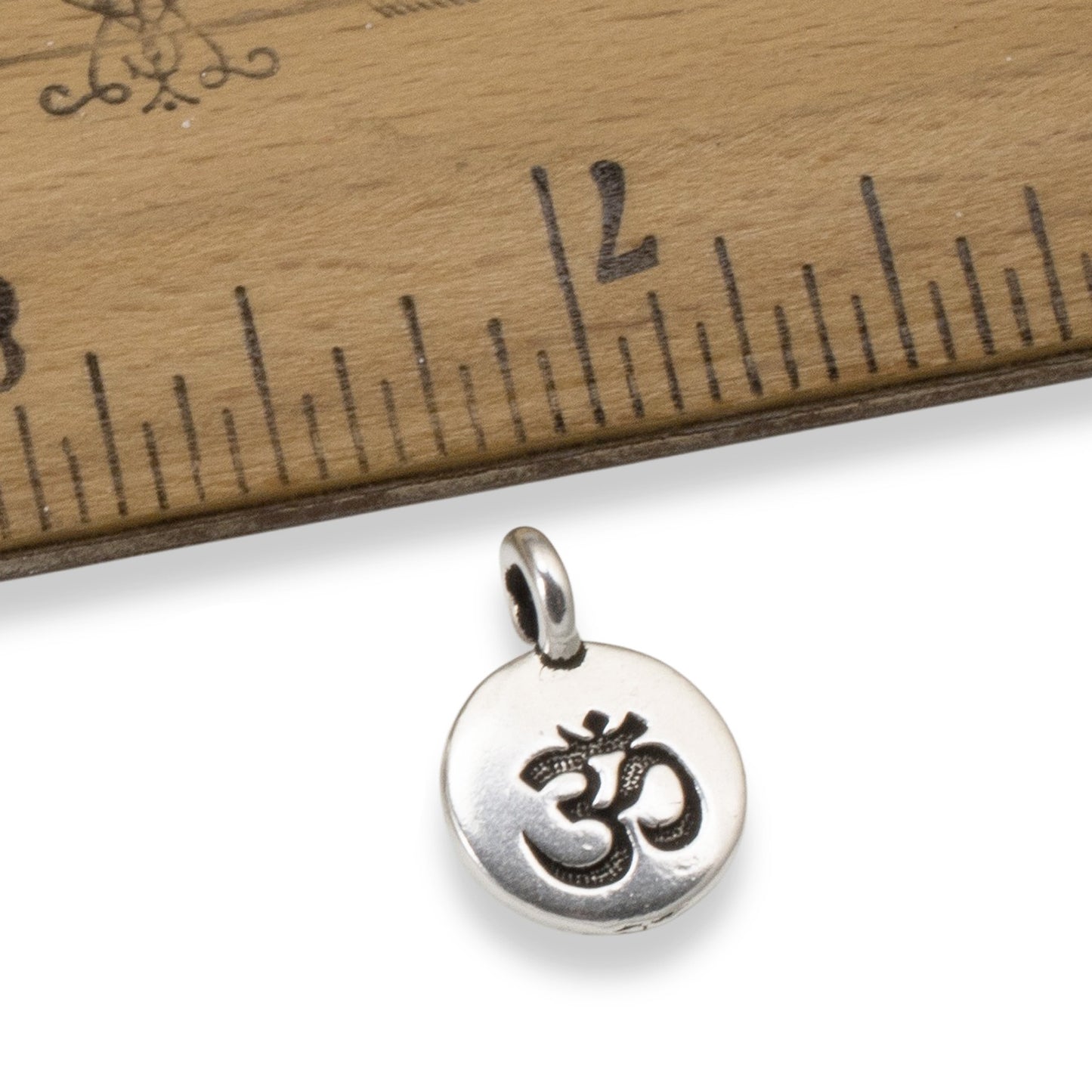 Om Charms Silver 2 Pack, TierraCast Hindu Yoga Meditation, Small Projects Spiritual Pendants, DIY Gifts