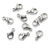 10 Small Stainless Steel Lobster Claw Clasps - 6x9mm - Tiny Minimalist Clasp