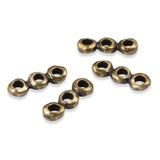 4 Antique Brass Nugget 3 Hole Bars 5mm, TierraCast Spacers for Multi-Strand Jewelry Making with Leather Cord