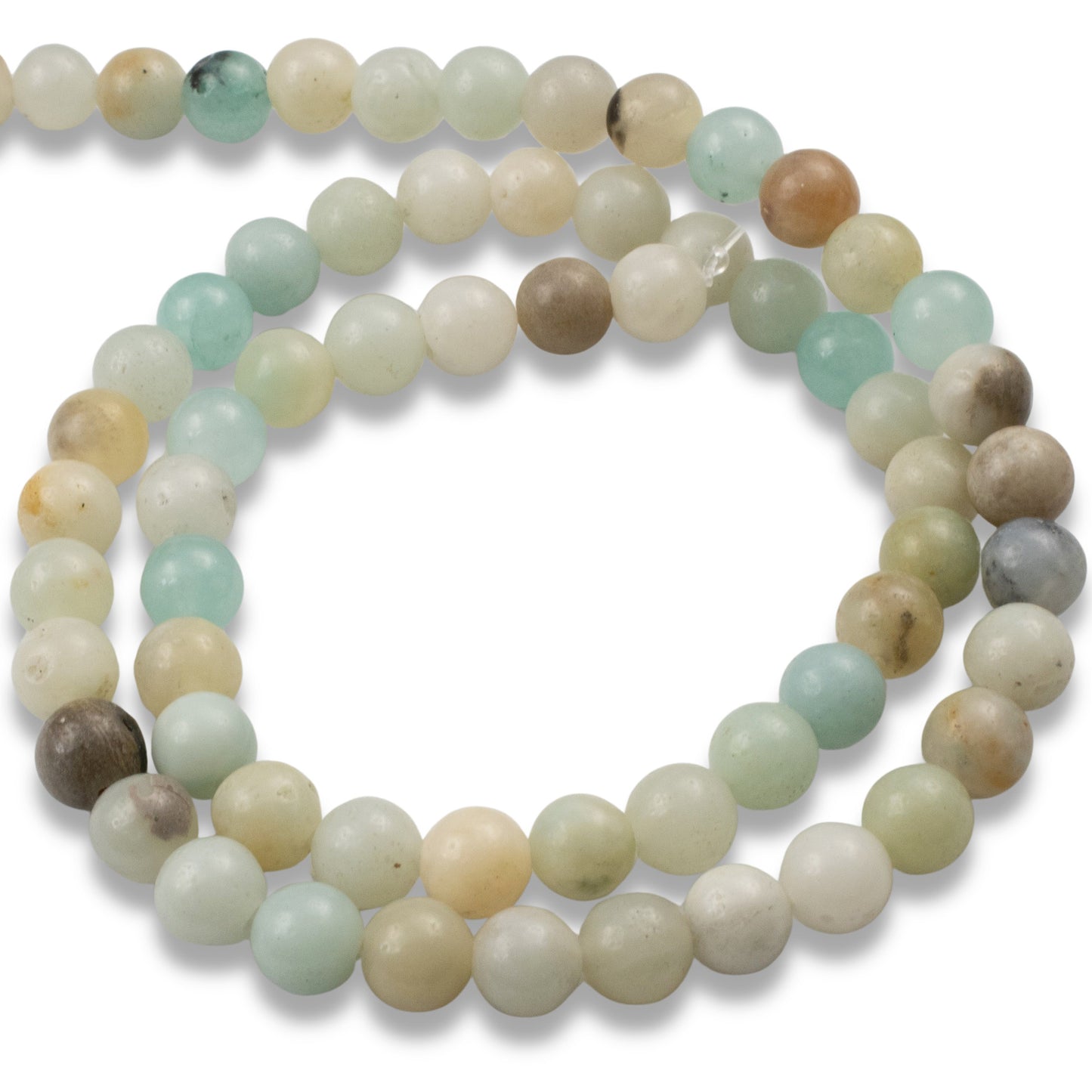 Brown Amazonite Beads: 6mm Round Multi-Color Gemstone Strand Natural Stone Jewelry Making Supplies 62pcs