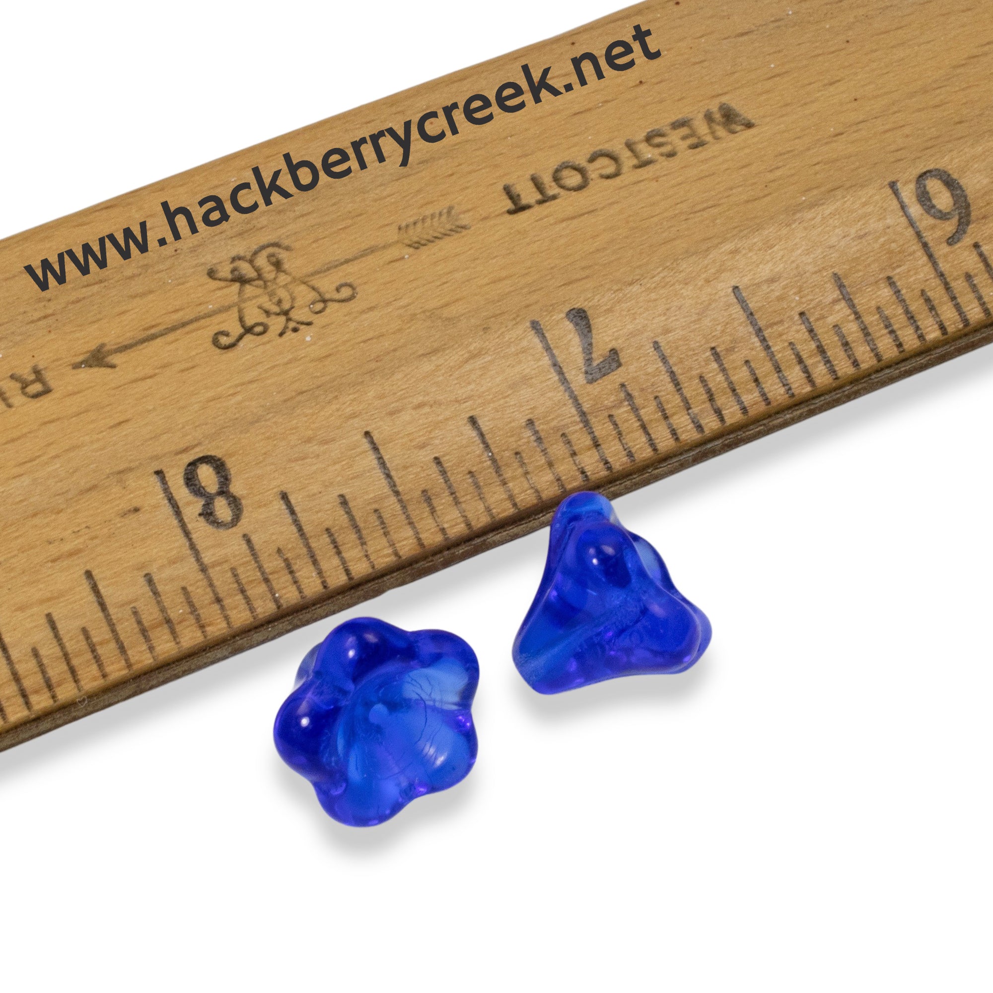 Czech Glass Lumi Amethyst Blue Leaf Beads | Hackberry Creek