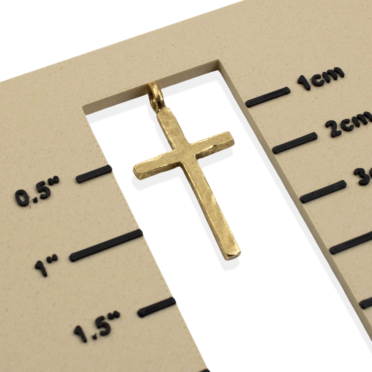 Large Traditional Cross Pendants: 2-Pc Gold 24k Plated Pewter 34mm USA Made