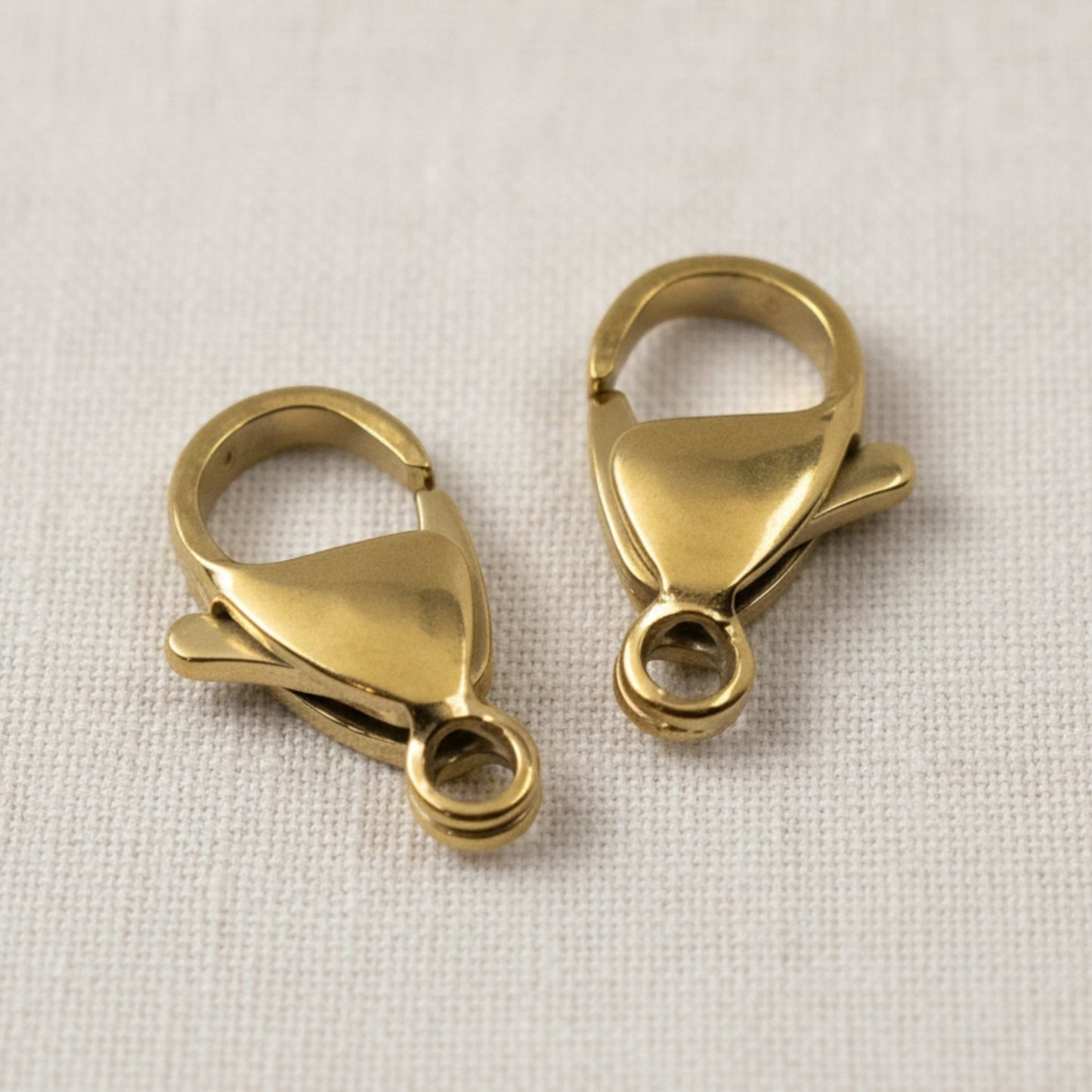 Gold Lobster Claw Clasps: 8x13mm Durable Stainless Steel Jewelry Connector 10Pcs