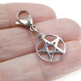 Stainless Steel Pentagram Clip-On Charm, Spiritual Protection Purse Accessory