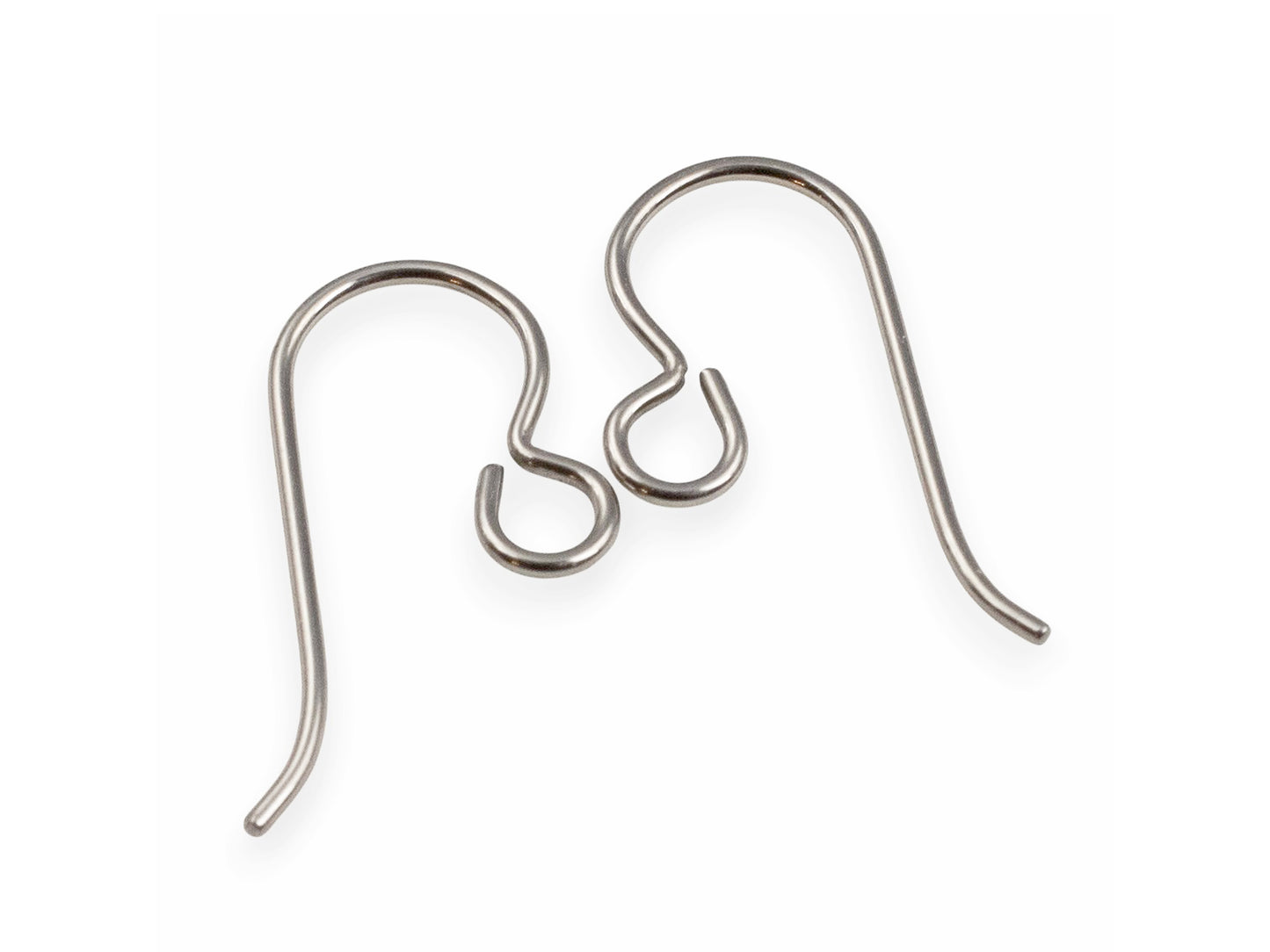 10 Gray Niobium Ear Wires Regular Loop, Hypoallergenic Earring Hooks