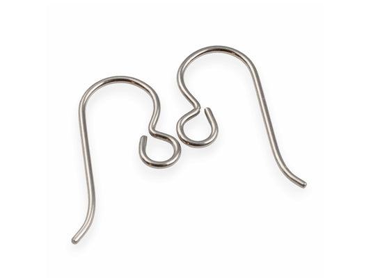 10 Gray Niobium Ear Wires Regular Loop, Hypoallergenic Earring Hooks