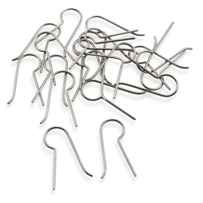 Titanium Earring Hooks 20 Pack: Regular Leg Ear Wire Blanks Hypoallergenic Sensitive Ears USA Made