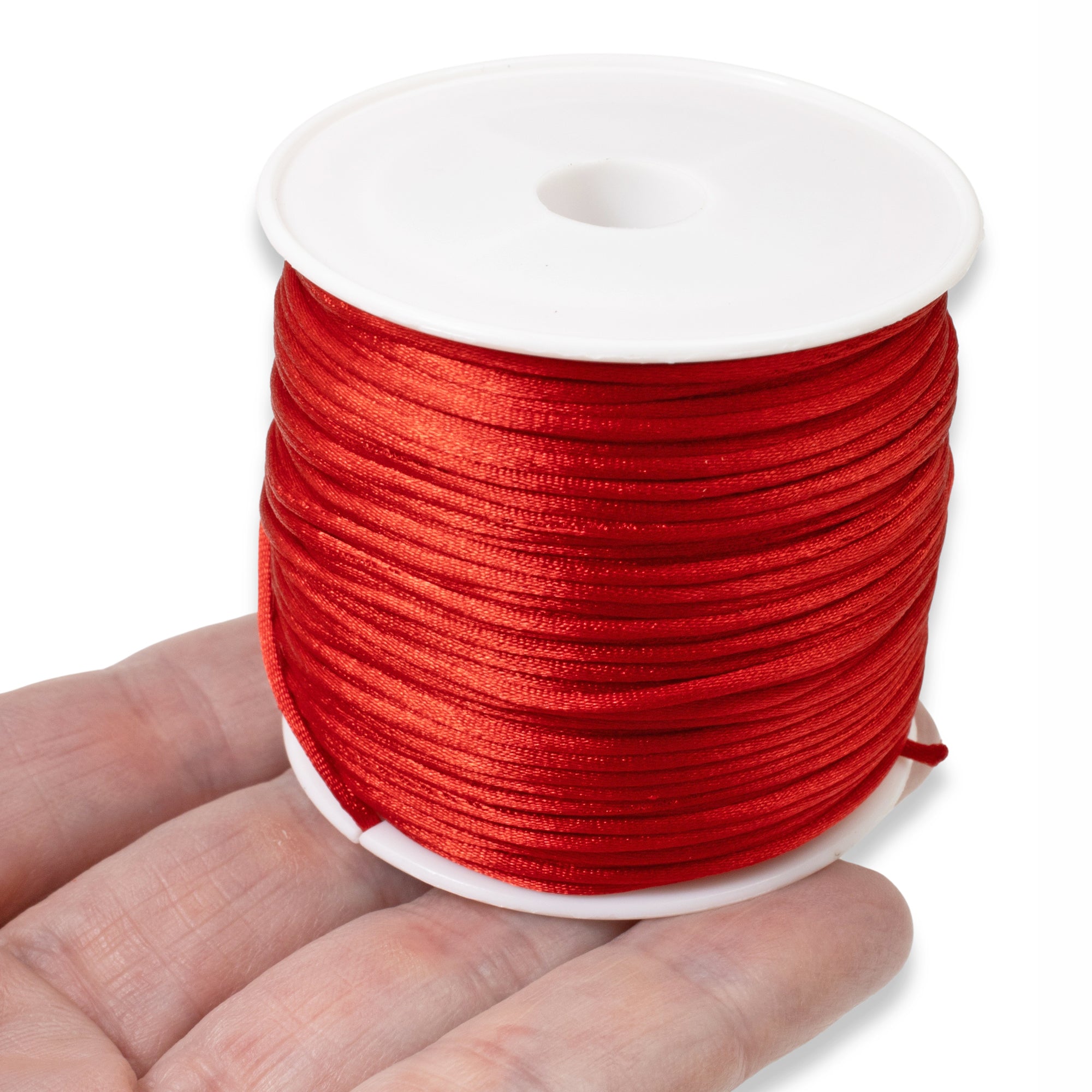1mm Red Satin Nylon Cord - Christmas Jewelry Cord