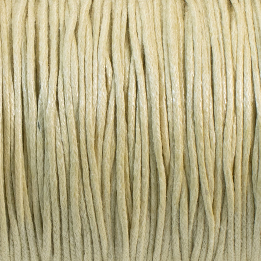 1mm Khaki Waxed Cotton Cord - 70m Roll for Macrame, Beading, Bracelet Making & Crafts